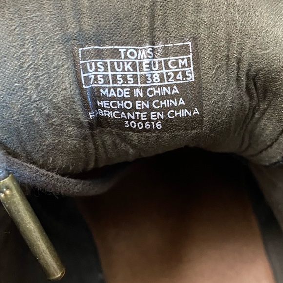 TOMS Desert Edge Olive Suede Wedge Ankle Booties - Size 7.5 - Picture 9 of 10